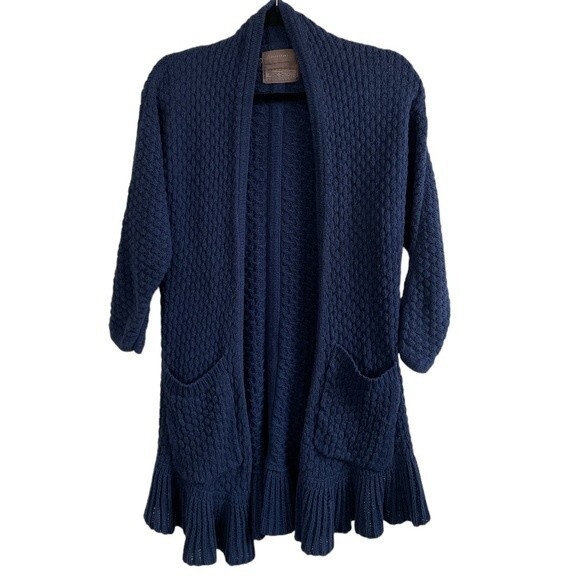 Guinevere Anthropologie Open Front Cardigan with High Side Slits Size Small - Picture 1 of 10